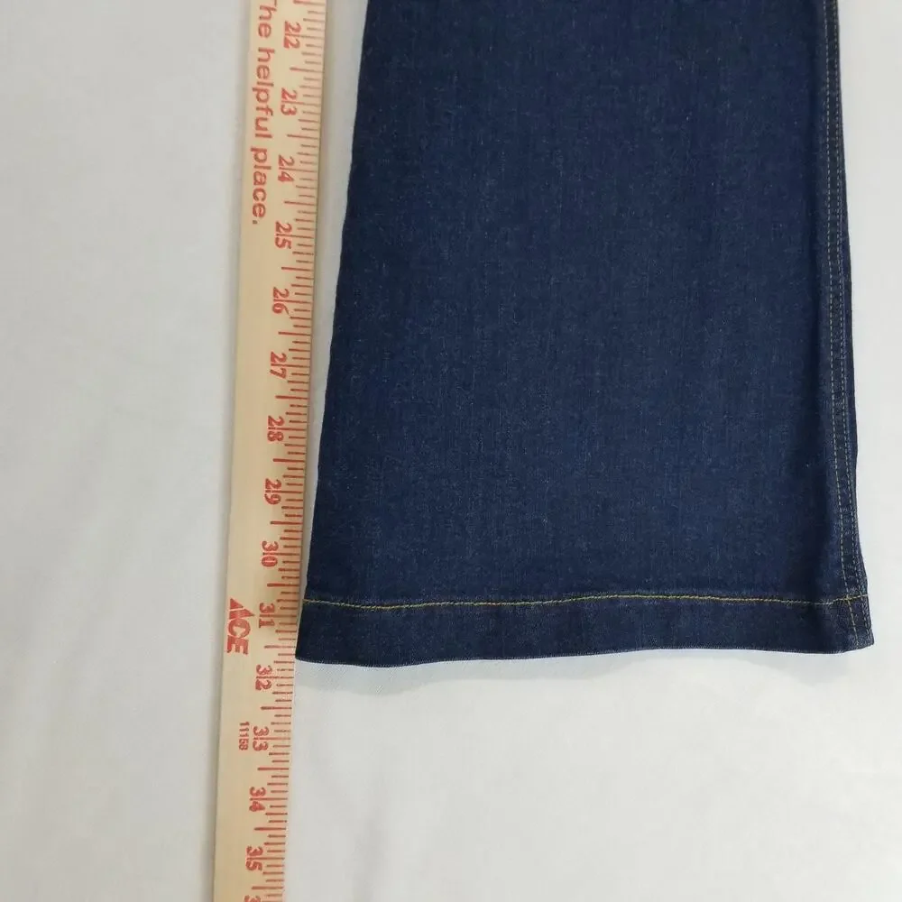 Spanx Jeans Womens Small Petite Midnight Shade Flare Dark Wash Denim 20327Q NWT - Picture 10 of 11